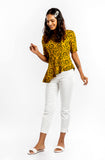 THE HOUSE OF ARA - Asymmetrical Peplum Top / Yellow