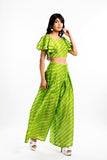 THE HOUSE OF ARA - Box Pleated Trousers / Green