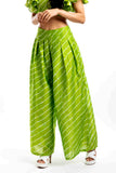 THE HOUSE OF ARA - Box Pleated Trousers / Green