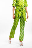 THE HOUSE OF ARA - High-Rise Straight Trousers/ Green