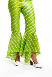 THE HOUSE OF ARA - High-Low Flare Trousers / Green