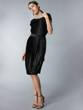 TARA AND I -Pleated midi black