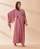 AAKAAR PINK DRAPE DRESS