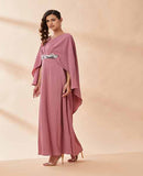 AAKAAR PINK DRAPE DRESS