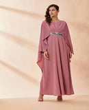 AAKAAR PINK DRAPE DRESS