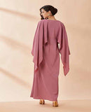 AAKAAR PINK DRAPE DRESS