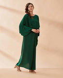 AAKAAR Emerald lounge drape dress