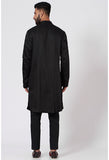 JATIN MALIK Black silk Kurta set   
