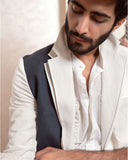 JATIN MALIK Chalk white overcoat