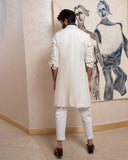 JATIN MALIK Chalk white overcoat