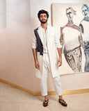 JATIN MALIK Chalk white overcoat