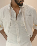 JATIN MALIK  JM White Overshirt