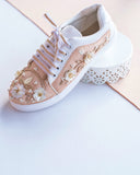 THE SAREE SNEAKERS Nude Blush Sneakers with White 