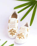 Golden Flowers Sneakers