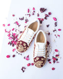 Red Velvet with Gota embroidery Sneakers